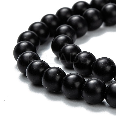 Natural Black Onyx Beads Strands LS-G-Z024-01C-1