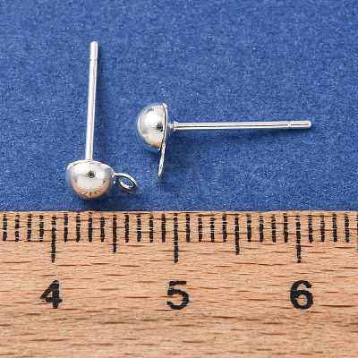 Brass Stud Earring Findings LS-KK-G604-01S-01-1