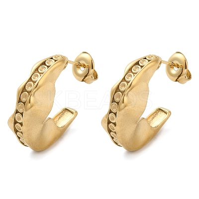 304 Stainless Steel Stud Earrings Findings STAS-G317-06G-1