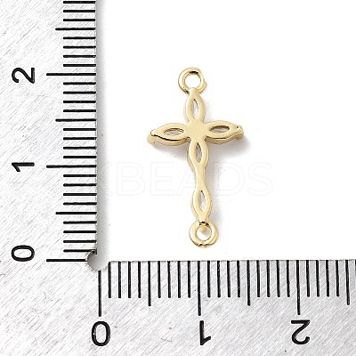 Brass Pave Clear Cubic Zirconia Connector Charms KK-H529-39C-G-1