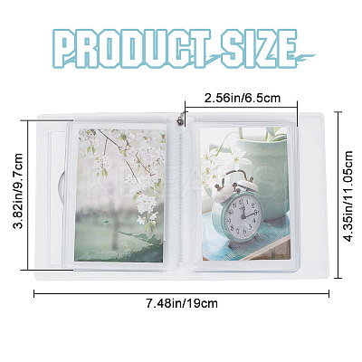 3 Inch PVC Mini Heart Hollow Photocard Holder Book AJEW-WH0038-65P-01-1