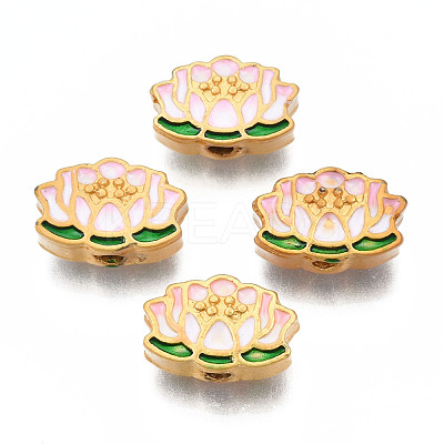 Rack Plating Alloy Enamel Beads ENAM-N056-030-1