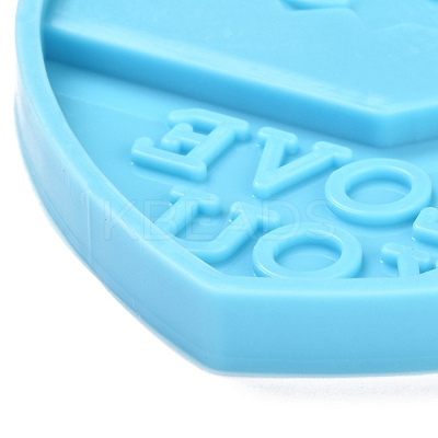 Valentine's Day Theme DIY Pendant Silicone Molds DIY-C009-03G-1