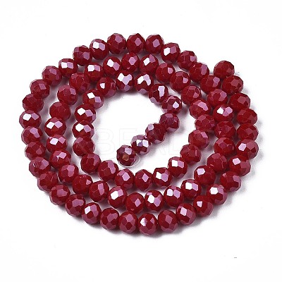 Electroplate Glass Beads Strands EGLA-A034-P2mm-A13-1