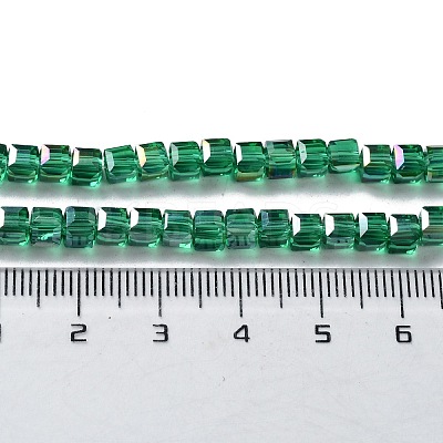 Electroplate Glass Bead Strands EGLA-J028-4x4mm-AB14-1