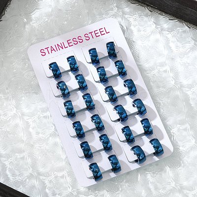 304 Stainless Steel Polishing effect Hoop Earrings EJEW-M001-29A-1