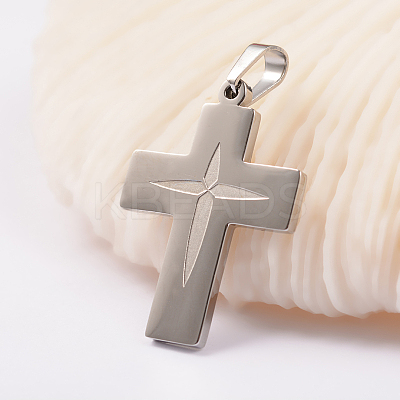 304 Stainless Steel Pendants STAS-O075-14-1