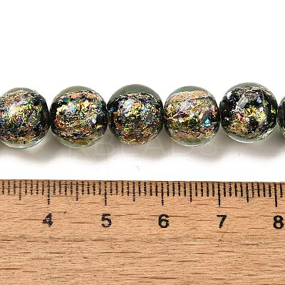 Handmade Dichroic Foil Glass Beads Strands DICH-U001-05H-1