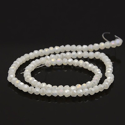 AB Color Plated Imitation Jade Glass Faceted(32 Facets) Round Beads Strands GLAA-A027-3mm-AB01-1