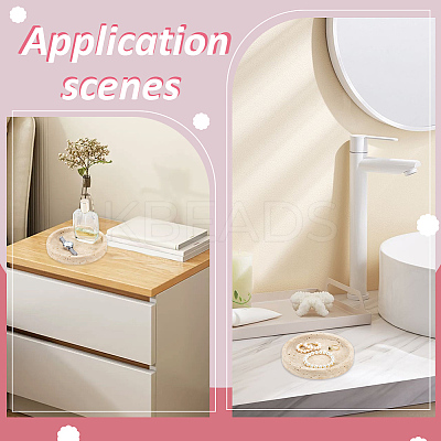 Marble Round Jewelry Plates DIY-WH0899-84-1