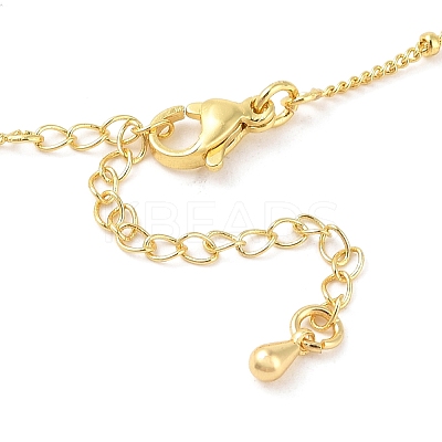 Brass Micro Pave Clear Cubic Zirconia Pendant Necklaces NJEW-Z038-01G-F-1