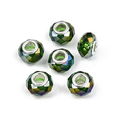 Transparent Glass European Beads GPDL-N004-D14mm-A11-1