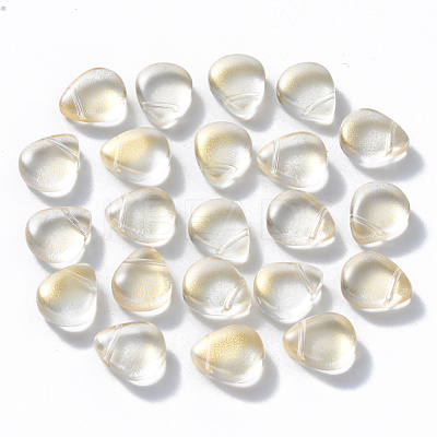 Transparent Spray Painted Glass Beads GLAA-T016-29F-1