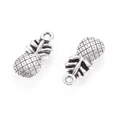 Pineapple Tibetan Style Alloy Pendants TIBEP-N008-13AS-RS-1