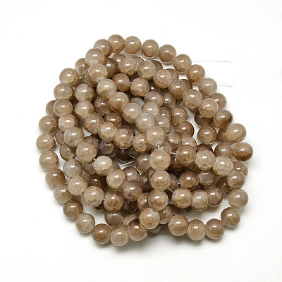 Baking Paint Crackle Glass Beads Strands X-DGLA-Q023-8mm-YS26-1