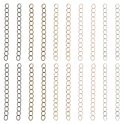 500 Strands 5 Color Iron Curb Chain Extender IFIN-TA0001-58-1