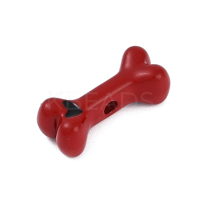 Rack Plating Spray Painted Alloy Enamel Beads PALLOY-P309-07C-1