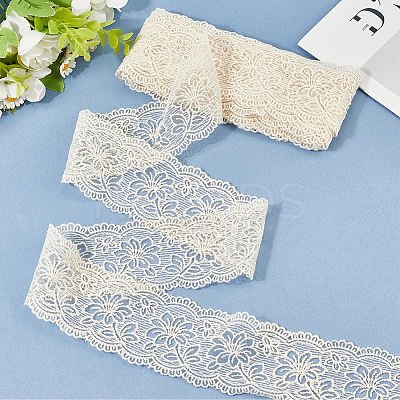 5 Yards Flat Cotton Lace Ribbon OCOR-GF0004-71B-01-1