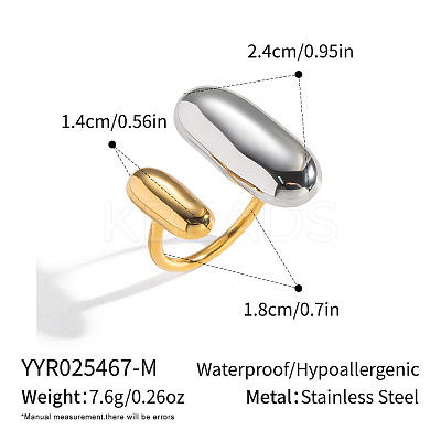 304 Stainless Steel Cuff Rings LS5137-2-1