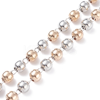 Religious Prayer Two Tone Alloy Beaded Lariat Necklace BJEW-O140-05-1
