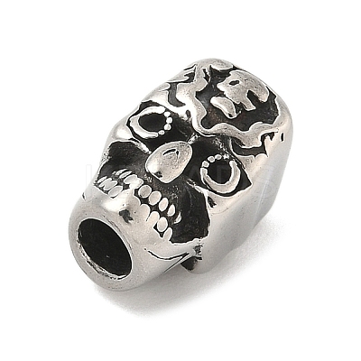 304 Stainless Steel European Beads STAS-S183-05C-AS-1