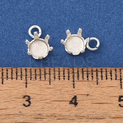 Ion Plating(IP) 304 Stainless Steel Charms Rhinestone Claw Settings STAS-U025-02C-S-1