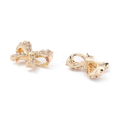 Rack Plating Brass Micro Pave Cubic Zirconia Charms X-ZIRC-C026-02LG-1