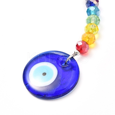 Handmade Lampwork Evil Eye Big Pendants PALLOY-JF00998-02-1
