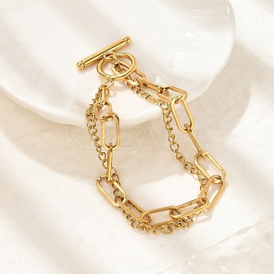304 Stainless Steel Multi-strand Bracelets BJEW-U023-05G-1