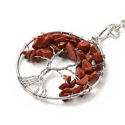 Tree of Life Natural & Synthetic Gemstone Keychain KEYC-G054-01P-1