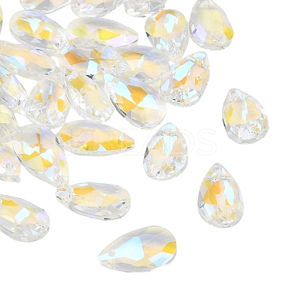 30Pcs Faceted Glass Pendants GLAA-YW0005-49-1
