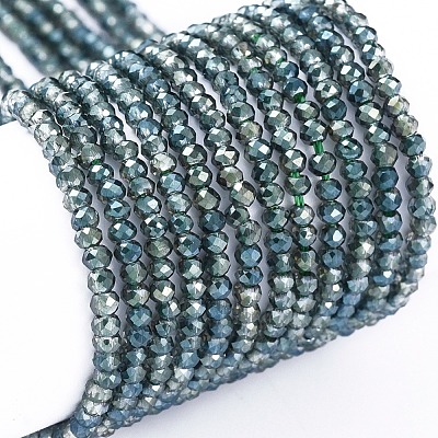 Electroplate Glass Beads Strands X-EGLA-F149-HP-01-1
