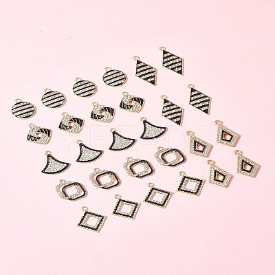 28Pcs 7 Styles Alloy Enamel Pendants FIND-FS0003-23-1