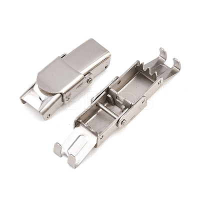 Tarnish Resistant 201 Stainless Steel Watch Band Clasps STAS-P221-22A-P-1