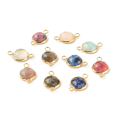 Natural Mixed Gemstone Links Connectors PALLOY-JF00755-1