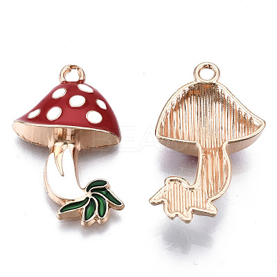 Autumn Theme Eco-Friendly Alloy Enamel Pendants ENAM-Q437-046-NR-1