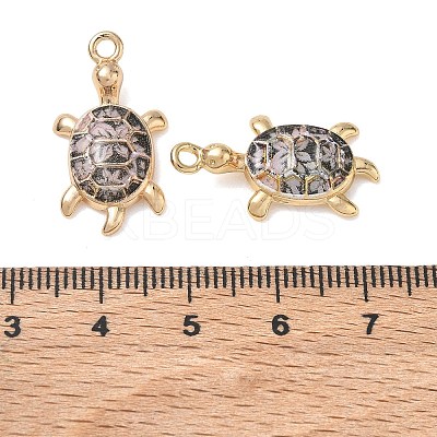 Brass with Enamel Pendants KK-CBA61F8-04G-03-1