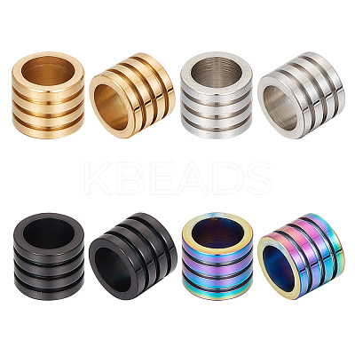 16Pcs 4 Colors 304 Stainless Steel Beads STAS-UN0050-23-1