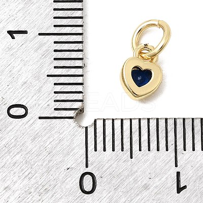 Brass Cubic Zirconia Charms KK-G554-02C-02-1