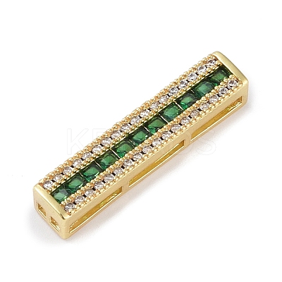 Rack Plating Brass Pave Cubic Zirconia Rectangle Multi-Strand Links KK-K341-42G-1