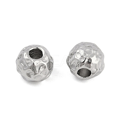 Anti-Tarnish Textured 316 Surgical Stainless Steel Beads STAS-M106-01D-P-1
