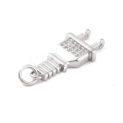 Eco-Friendly Brass Micro Pave Cubic Zirconia Pendants KK-K268-16P-1