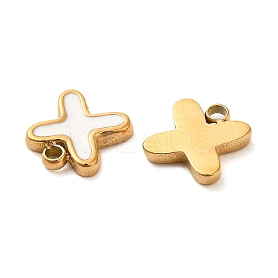 304 Stainless Steel Enamel Charms STAS-L022-292G-X-1