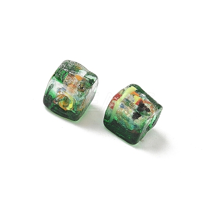 Baking Paint Handmade Gold Sand Lampwork Beads LAMP-P072-01A-06-1