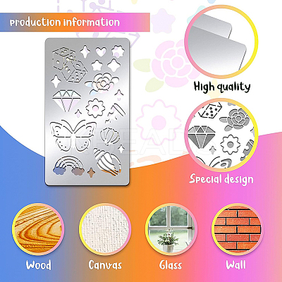 Stainless Steel Cutting Dies Stencils DIY-WH0242-233-1