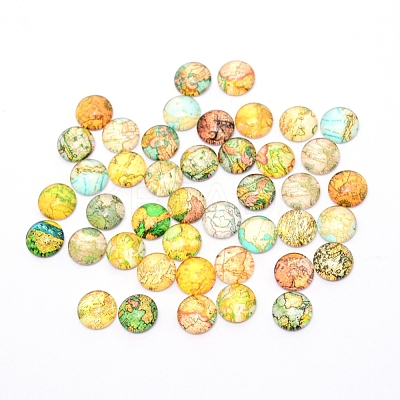 Glass Cabochons GLAA-WH0022-50A-1