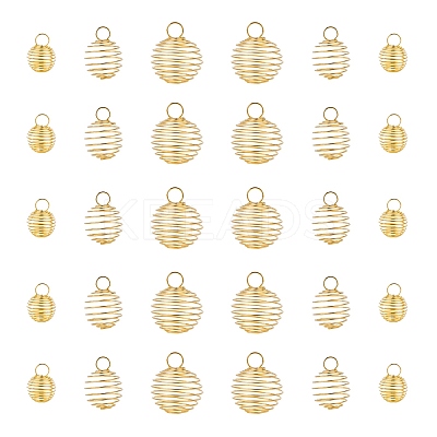 30Pcs 3 Style Round Iron Wire Pendants IFIN-YW0001-25-1