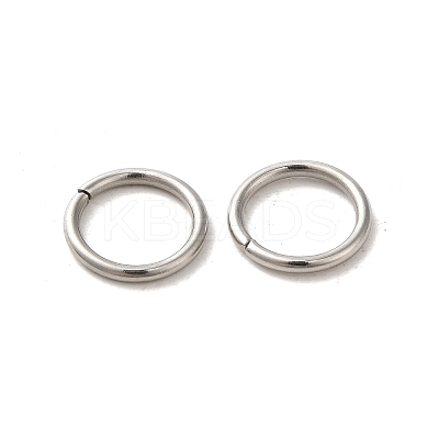 Tarnish Resistant 304 Stainless Steel Open Jump Rings A-STAS-Q186-02-10x1.2-1