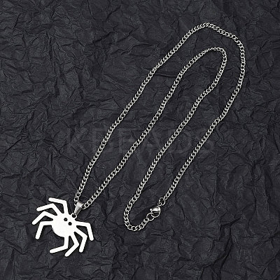 Non-Tarnish 201 Stainless Steel Pendant Necklaces for Man NJEW-Q336-02I-P-1