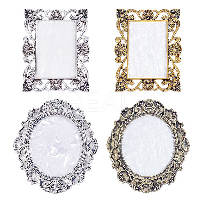 4Pcs 2 Styles 2 Colors Resin Imitation Shell Color Palette DIY-NB0013-56-1